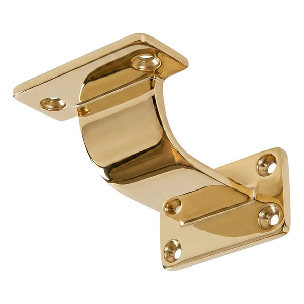 Pircher Supporto per Corrimano Quadro Ottone Lucido MM27X58 - PIRCHER OBERLAND